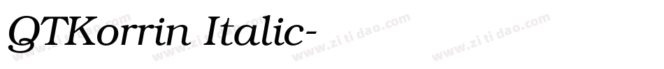 QTKorrin Italic字体转换